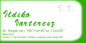 ildiko varteresz business card